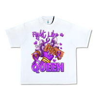 White fight like a queen lupus awareness afro girl sneak Urban Heavy Tee - RanaPortraitStore