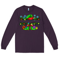 Plum custom name christmas elf Long Sleeve Tee - texasbilliewilder