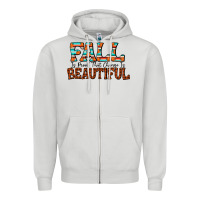 Dove Grey fall is proof that change is beautiful Zipper Hoodie - CowhideDigitalArt