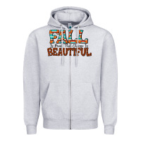 Heather Grey fall is proof that change is beautiful Zipper Hoodie - CowhideDigitalArt