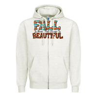 Oatmeal Heather fall is proof that change is beautiful Zipper Hoodie - CowhideDigitalArt