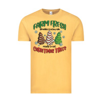 Vintage Mustard farm fresh christmas trees Vintage Tee - MaliasSmallBusiness