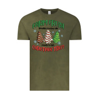 Vintage Olive farm fresh christmas trees Vintage Tee - MaliasSmallBusiness
