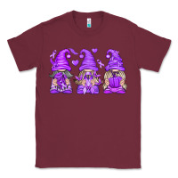 Burgundy Domestic Violence Warrior Gnomes Classic Tee - texasbilliewilder