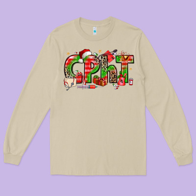 Christmas Cpht Pharmacy Technician Long Sleeve Tee Designed By Texasbilliewilder