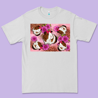 Guinea Pig Flowers Premium Tee Designed By Artiststas