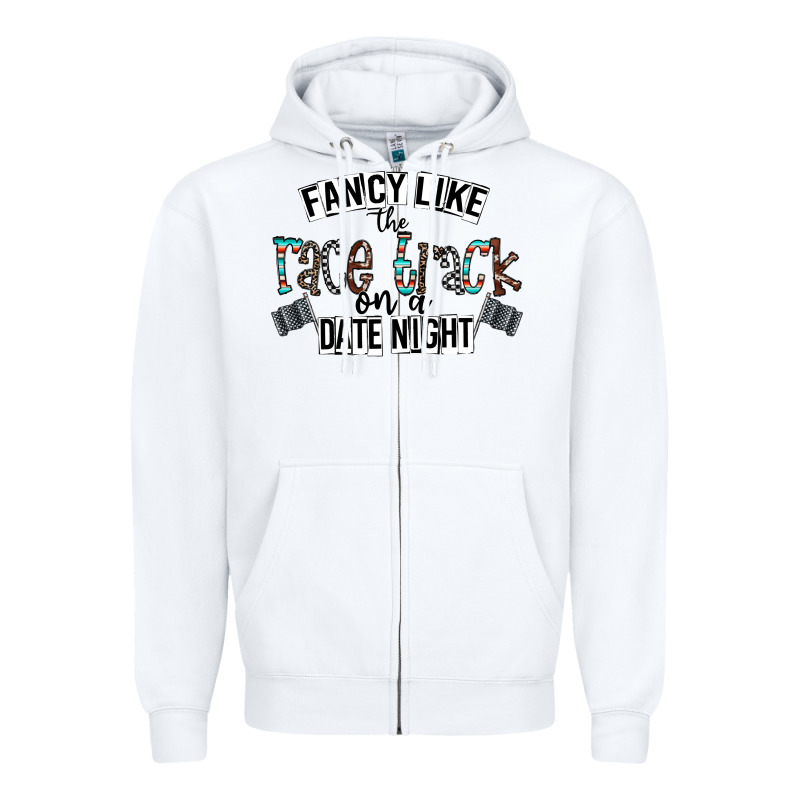 Fancy Like The Race Track On A Date Night Zipper Hoodie by CowhideDigitalArt | Teevron