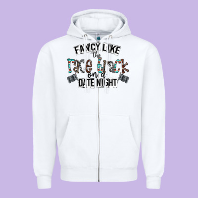 Fancy Like The Race Track On A Date Night Zipper Hoodie Designed By Cowhidedigitalart