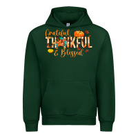 Forest Green grateful thankful and blessed Urban Hoodie - MaliasSmallBusiness