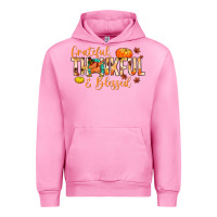 Fuchsia Pink grateful thankful and blessed Urban Hoodie - MaliasSmallBusiness