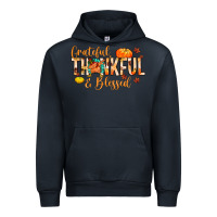 Navy grateful thankful and blessed Urban Hoodie - MaliasSmallBusiness