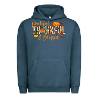 Pigment Midnight Navy grateful thankful and blessed Urban Hoodie - MaliasSmallBusiness