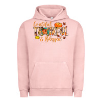 Pigment Salmon grateful thankful and blessed Urban Hoodie - MaliasSmallBusiness