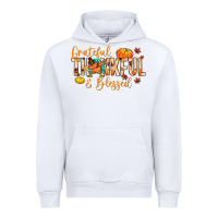 White grateful thankful and blessed Urban Hoodie - MaliasSmallBusiness