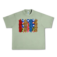 Oil Green puerto rico republic brushstrokes Urban Heavy Tee - RanaPortraitStore