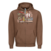Chestnut three up down Zipper Hoodie - RacoonDesign