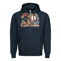 Navy three up down Zipper Hoodie - RacoonDesign