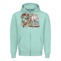 Seafoam three up down Zipper Hoodie - RacoonDesign