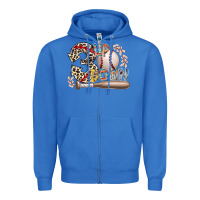 True Royal three up down Zipper Hoodie - RacoonDesign