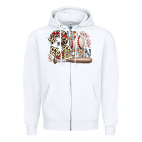 White three up down Zipper Hoodie - RacoonDesign