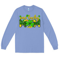 Colony Blue one lucky mom Long Sleeve Tee - Zillion Design Studio