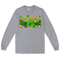 Heather Grey one lucky mom Long Sleeve Tee - Zillion Design Studio