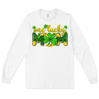 White one lucky mom Long Sleeve Tee - Zillion Design Studio