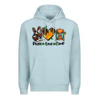 Blue Mist peace love camp ado Premium Hoodie - AdoDesignShop