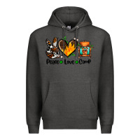 Charcoal Heather peace love camp ado Premium Hoodie - AdoDesignShop
