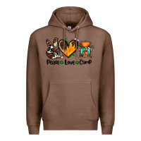 Chestnut peace love camp ado Premium Hoodie - AdoDesignShop