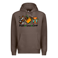 Coffee peace love camp ado Premium Hoodie - AdoDesignShop