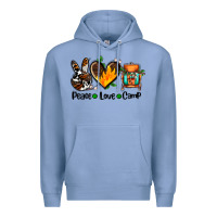 Colony Blue peace love camp ado Premium Hoodie - AdoDesignShop