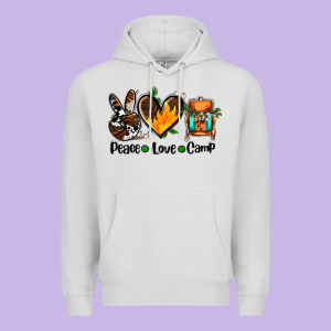 Peace Love Camp Ado Premium Hoodie Designed By Adodesignshop