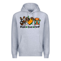 Heather Grey peace love camp ado Premium Hoodie - AdoDesignShop