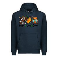 Navy peace love camp ado Premium Hoodie - AdoDesignShop