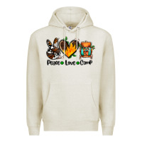 Oatmeal Heather peace love camp ado Premium Hoodie - AdoDesignShop