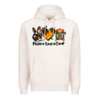 Pale Pink peace love camp ado Premium Hoodie - AdoDesignShop