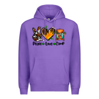 Purple peace love camp ado Premium Hoodie - AdoDesignShop