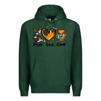 Sports Green peace love camp ado Premium Hoodie - AdoDesignShop