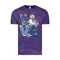 Cloud Purple love snowman Vintage Tee - MaliasSmallBusiness