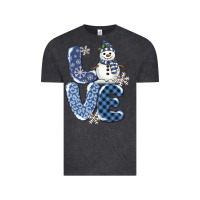 Vintage Black love snowman Vintage Tee - MaliasSmallBusiness