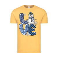 Vintage Mustard love snowman Vintage Tee - MaliasSmallBusiness