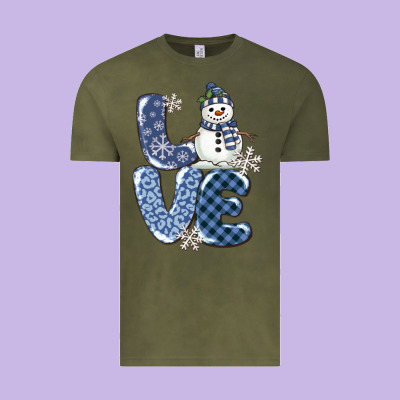 Vintage Tee love snowman