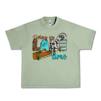 Oil Green living on lake time Urban Heavy Tee - texasbilliewilder