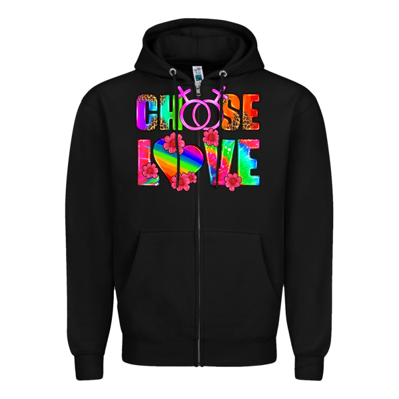 Choose Love (lesbian) Zipper Hoodie by HRA Design Shop | Teevron