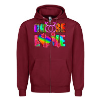 Burgundy choose love (lesbian) Zipper Hoodie - HRA Design Shop