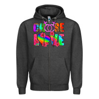 Charcoal Heather choose love (lesbian) Zipper Hoodie - HRA Design Shop
