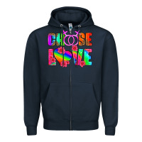 Navy choose love (lesbian) Zipper Hoodie - HRA Design Shop