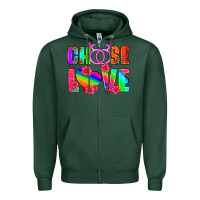 Sports Green choose love (lesbian) Zipper Hoodie - HRA Design Shop