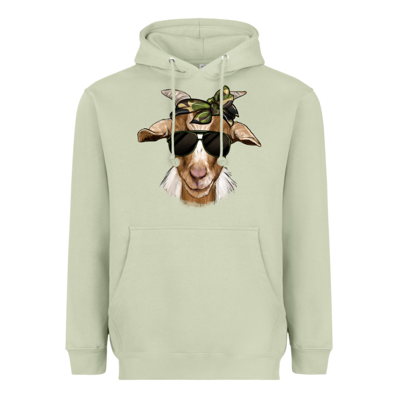 Camouflage Bandana Goat Heavyweight Hoodie by Jasminsmagicworld | Teevron